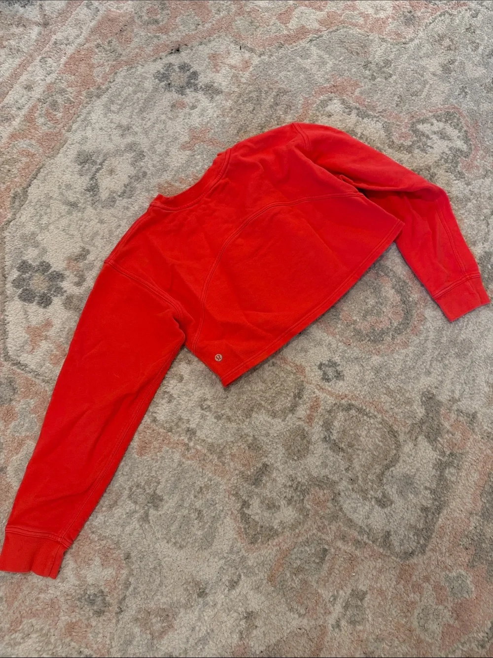 Lululemon Red Cropped Sweatshirt 4